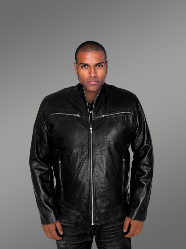 Men’s Leather Jacket with Zipper Accents – An Absolute Thermal Outerwear - Image 9