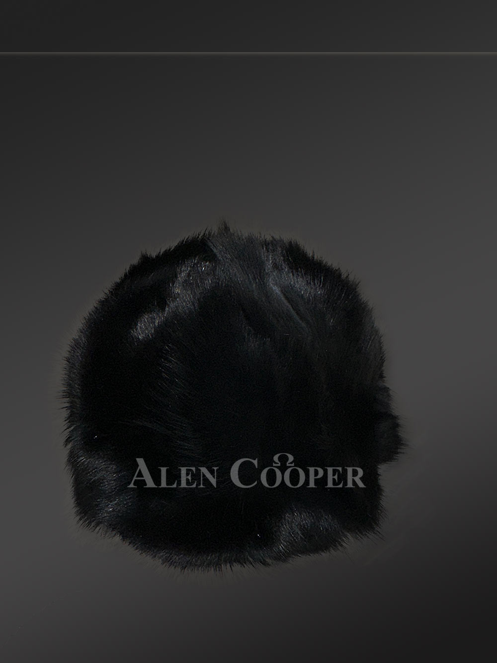 Mens Rabbit Baseball Hat in Black with an Exquisite Wintry Look - Image 2