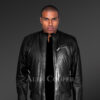 Mens Trendy Leather Bomber Jacket
