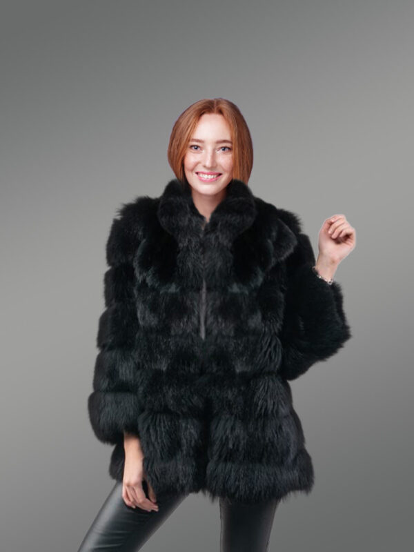 Women’s Mid Length Raccoon Fur Coat