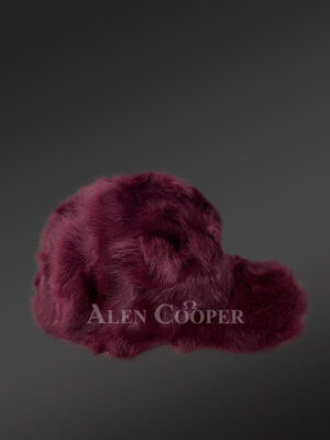 Mens Rabbit Baseball Hat in Burgundy (6)