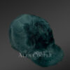 Mens Rabbit Fur Baseball Hat in Green (4)