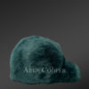 Mens Rabbit Fur Baseball Hat in Green (6)