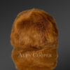 Mens Tan Rabbit Fur Baseball Hat (3)