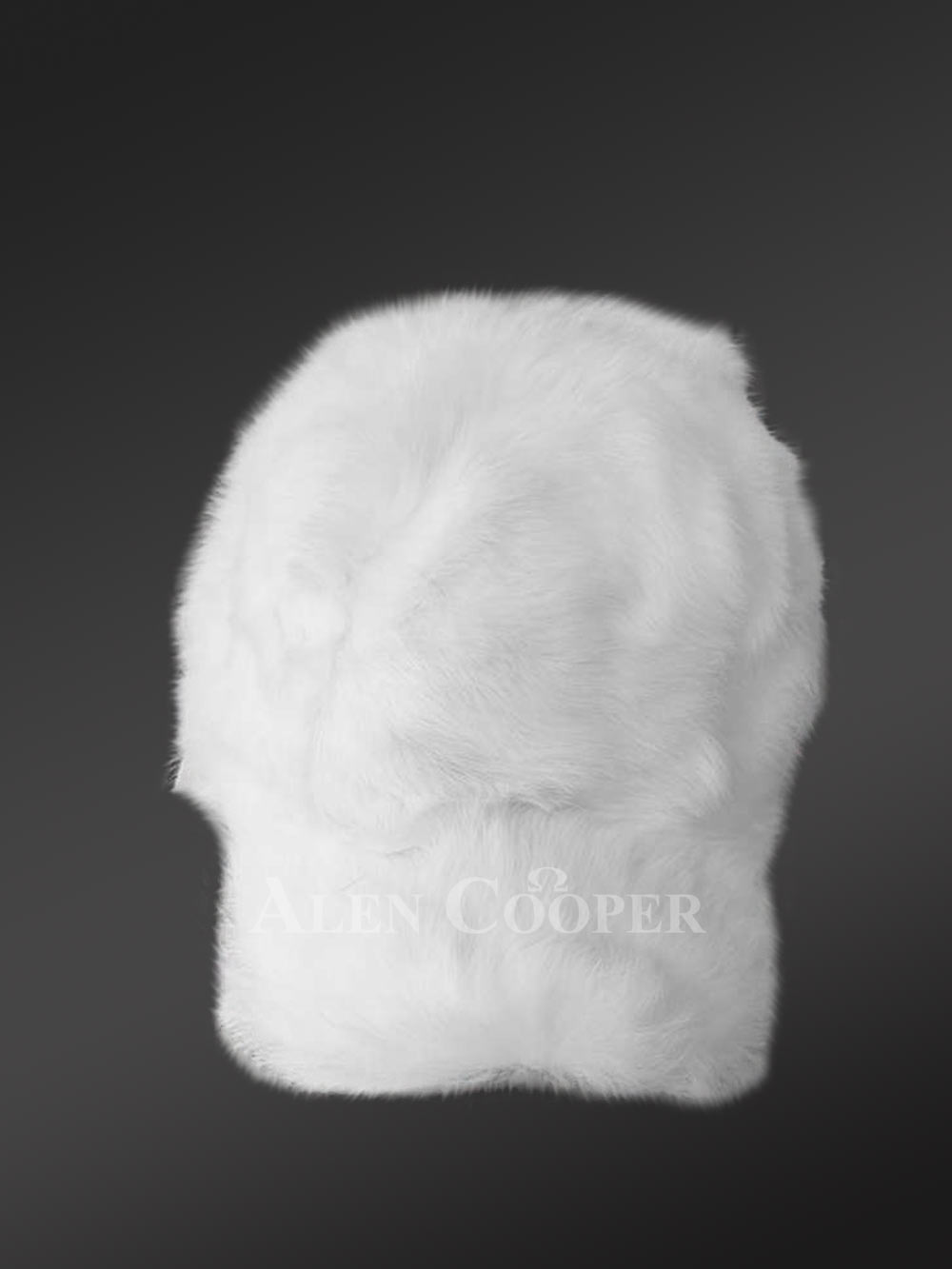Mens White Mink Baseball Hat (7)