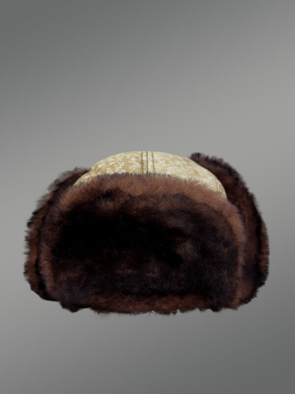 Mens Shearling Hat with Ear Flaps – Embrace the Warmth with High-Fashion Looks - Image 2