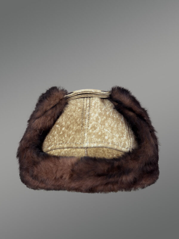 Mens Shearling Hat with Ear Flaps – Embrace the Warmth with High-Fashion Looks - Image 3