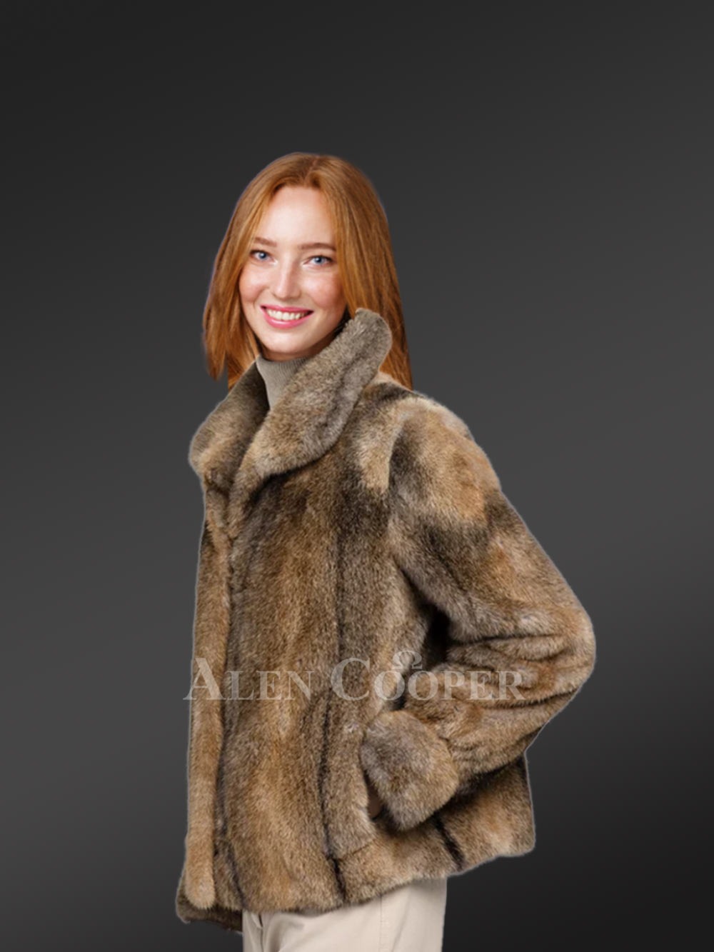 Womens Hare Fur Coat for a Comforting & Warm Touch in Winter - Image 4