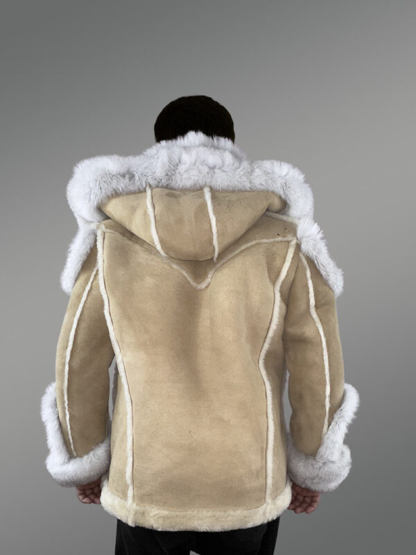 Mens Shearling Jacket with Fox Fur Accents – A Swanky Thermal Wear - Image 7