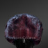 Women’s Beanie Mink Hat Burgundy