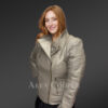 Women’s stylish Moto Jacket in Grey