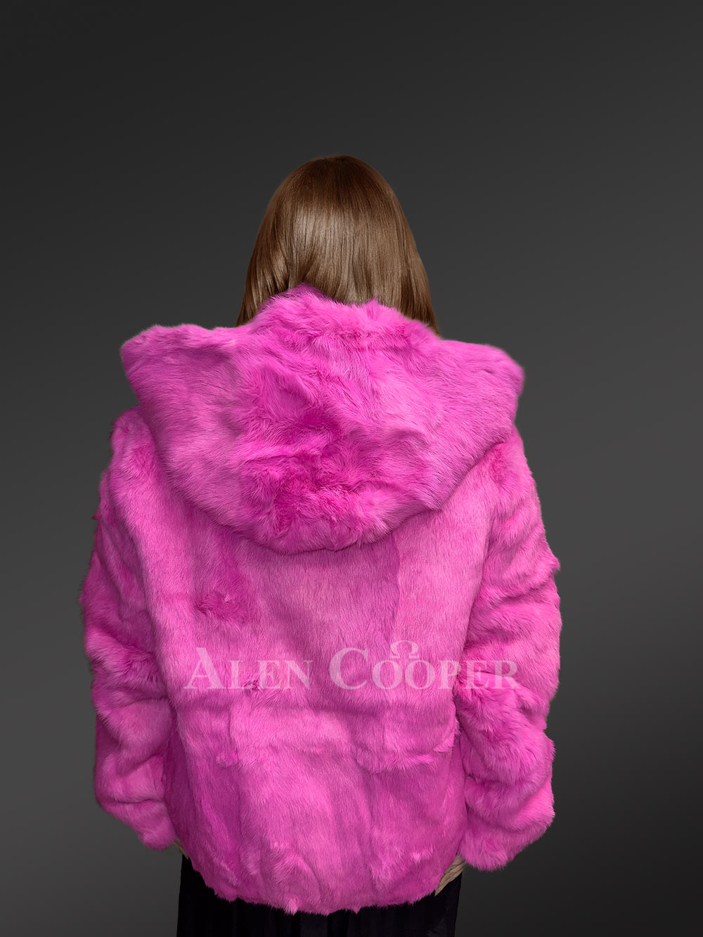 Fushia Rabbit Bomber Jacket - Image 5
