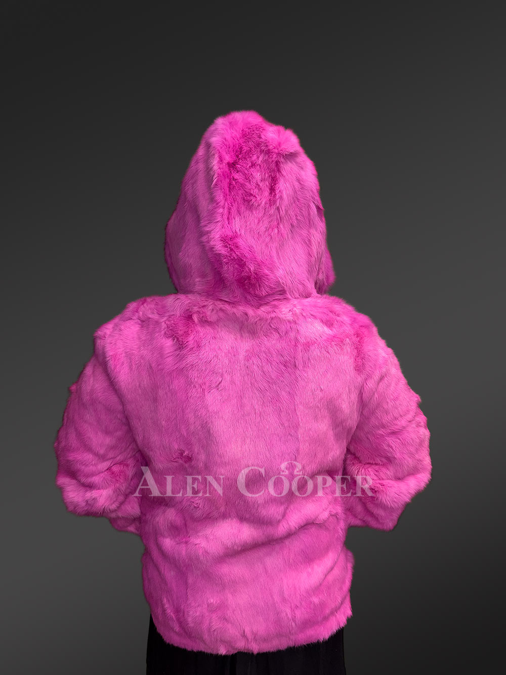 Fushia Rabbit Bomber Jacket - Image 6