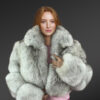 Women’s Short Crop Fox Fur Jacket