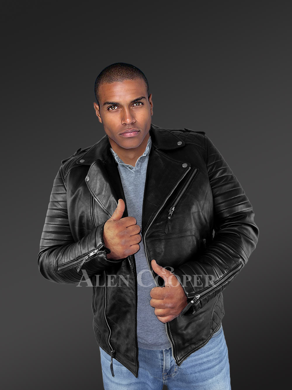 Men’s Everyday wear Leather Biker Jacket