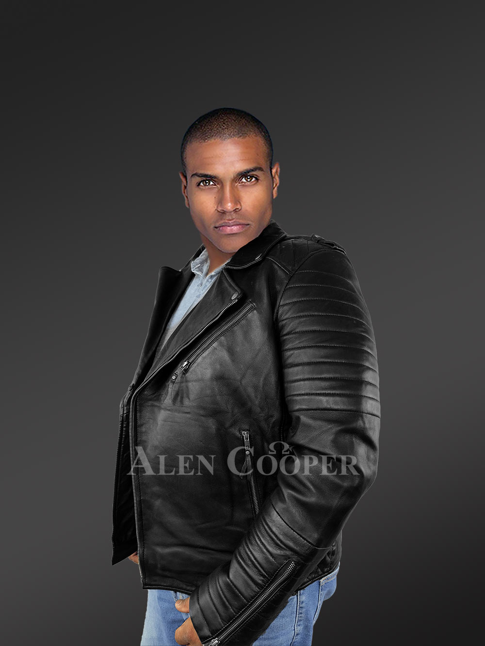 Mens Everyday Wear Leather Biker Jacket with Comfy Warmth and Swag - Image 4