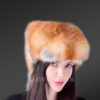 Full Ref Fox Fur Hat with Tail Back