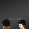 Full skin Mink Riding Hat with Side Accent