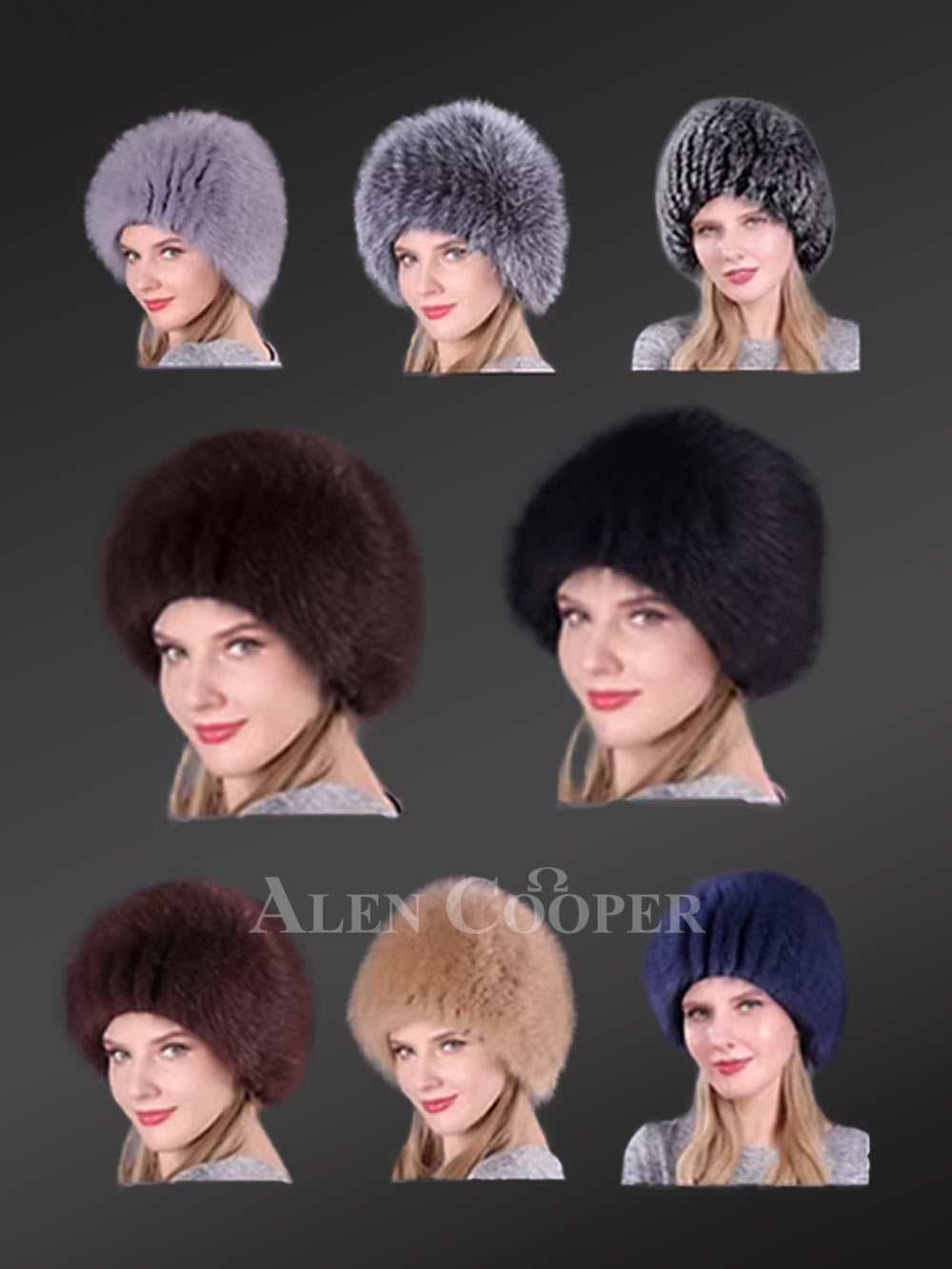 Knit Fox Fur Beanie Hat - Image 2