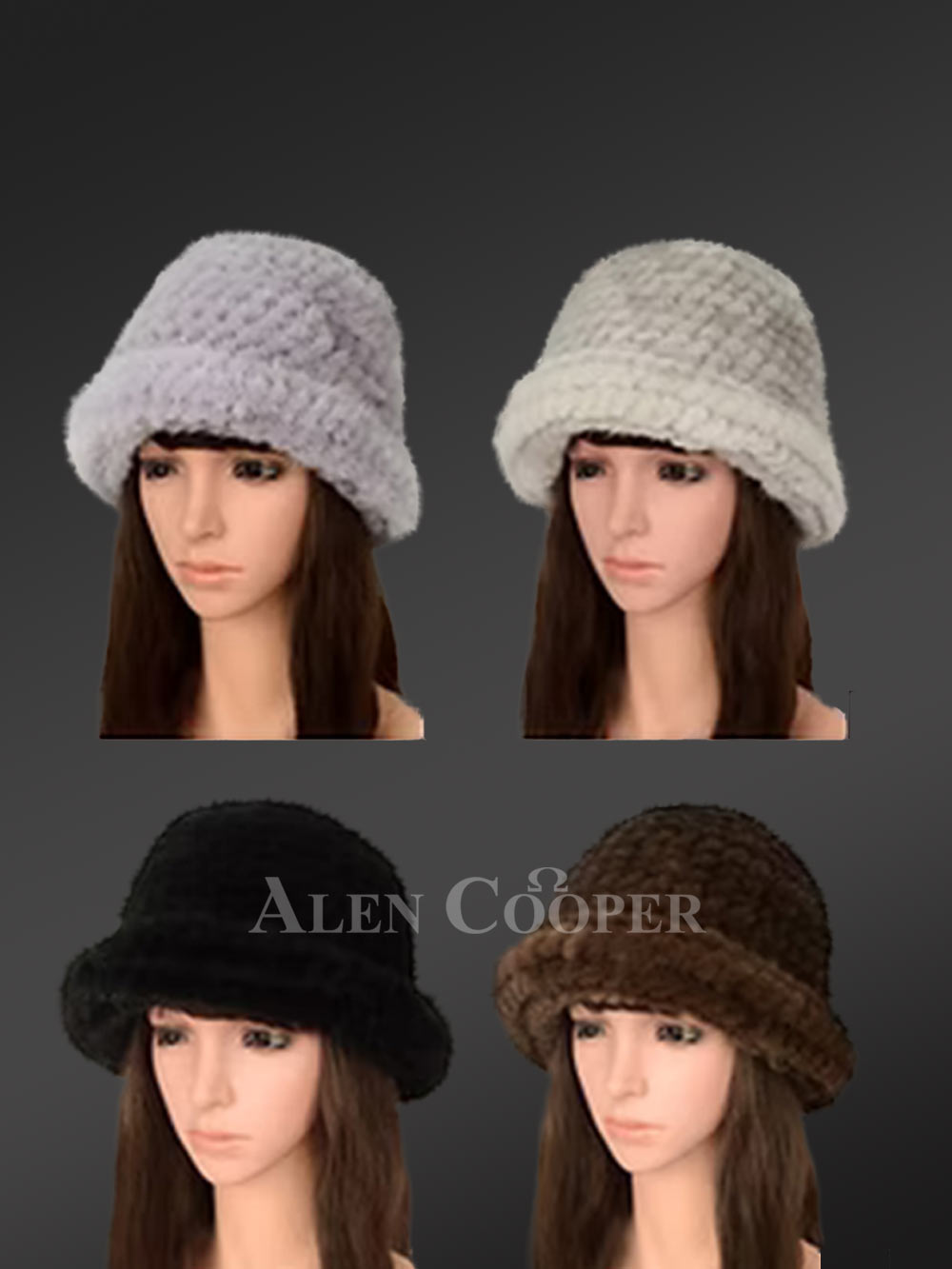 Knit Mink Bucket Hat - Image 3