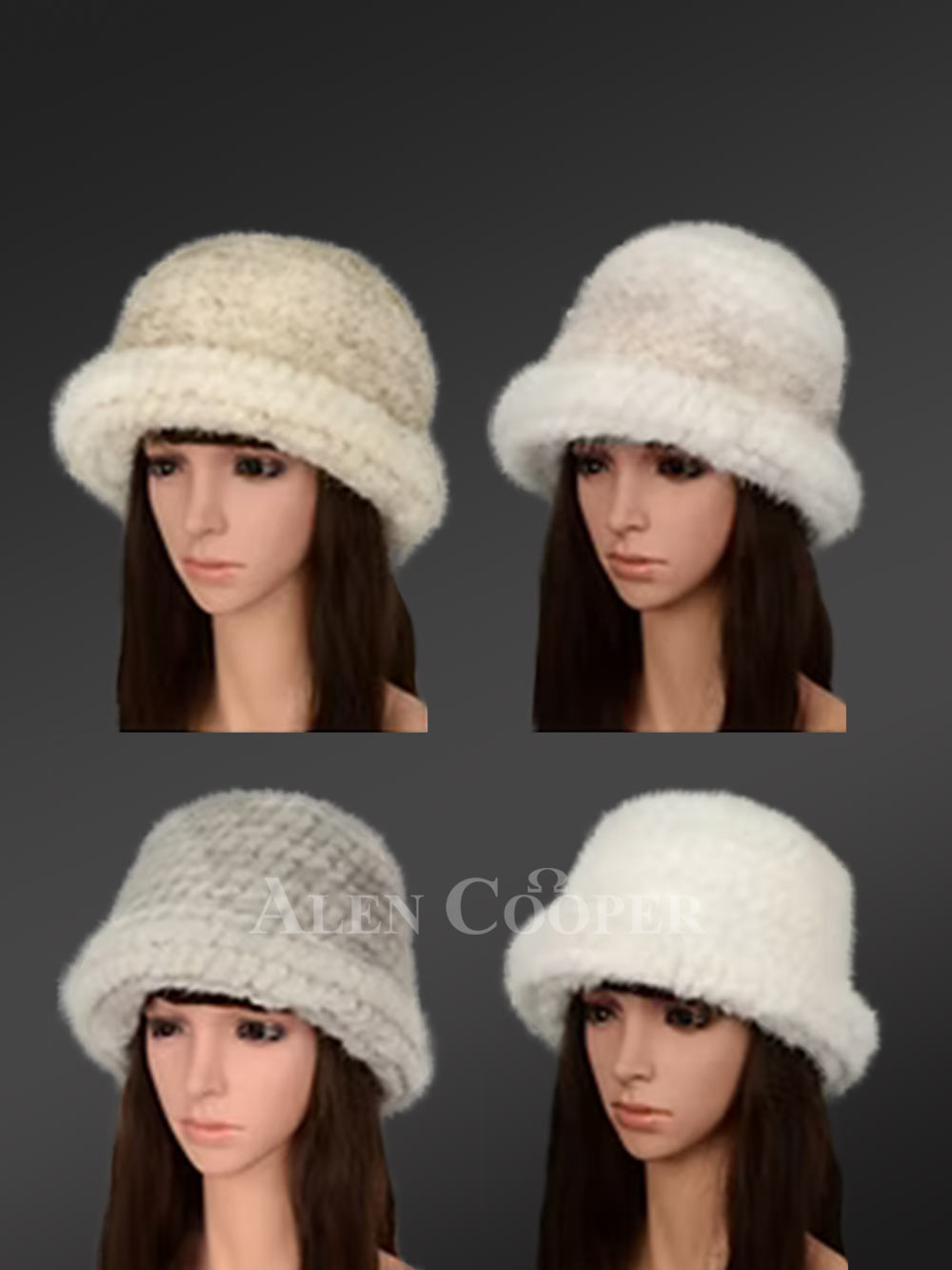 Knit Mink Bucket Hat - Image 2