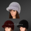 Knit Mink Riding Hat
