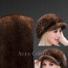 Mahogany Mink Riding Hat with Side Decorated Accent