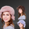 Stylish Mink Bucket Hat with Pom Pom