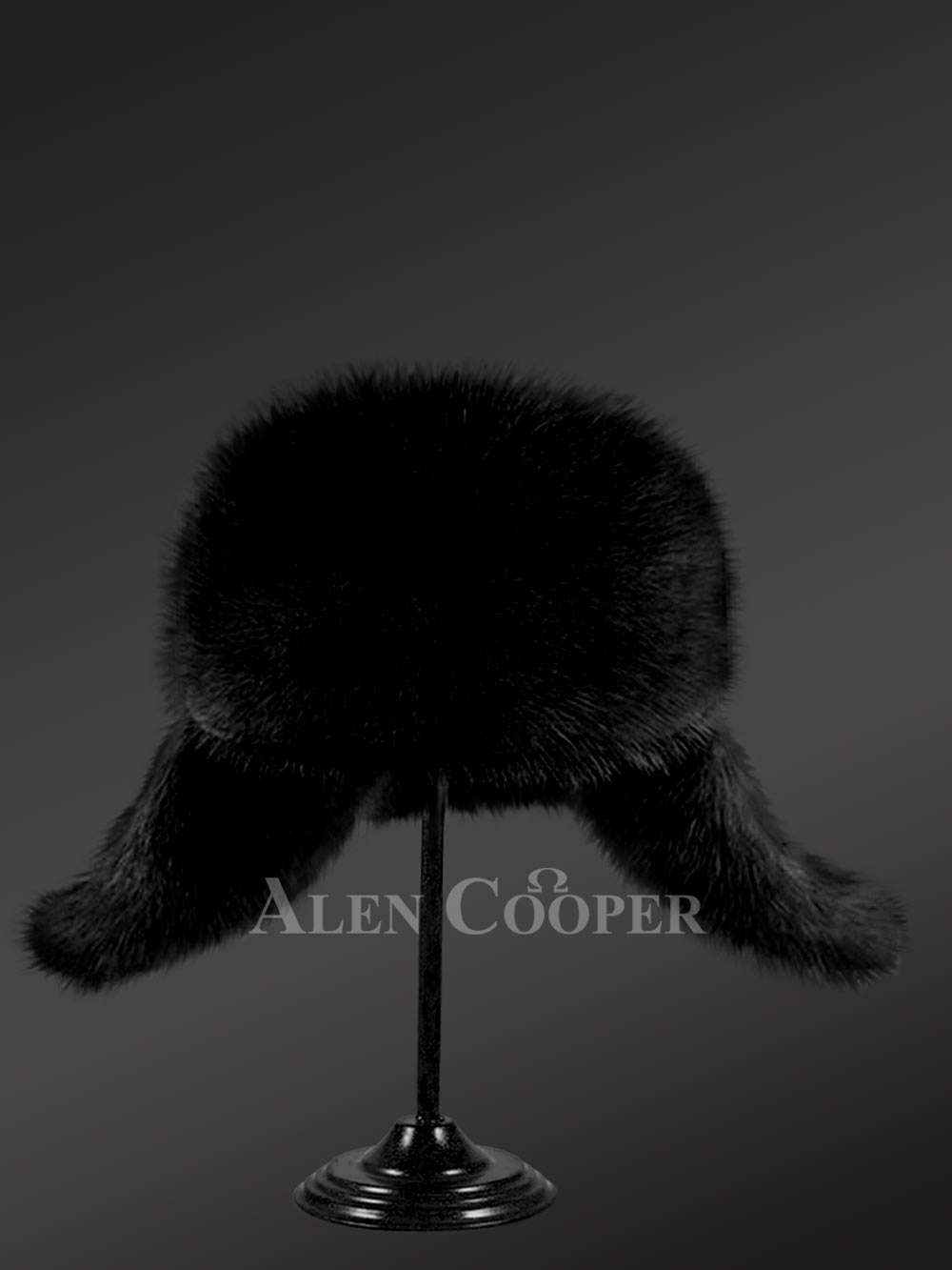 Women's Red Fox Trapper Hat with Leather Top - Image 2