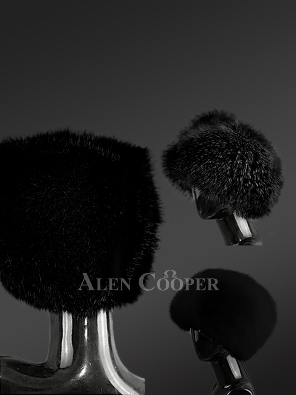 Women's Red Fox Trapper Hat with Leather Top - Image 4