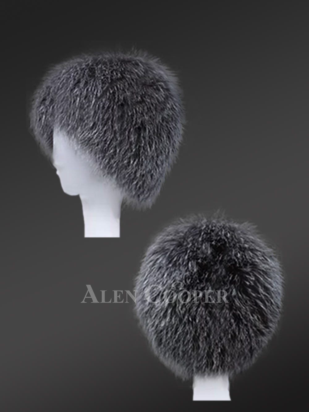 Womens Knit Fox Fur Beret – Looks Stunning with Its Unique Texture - Image 3