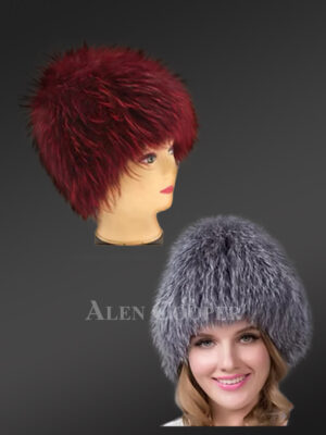 Womens Knit Fox Fur Beret – Looks Stunning with Its Unique Texture