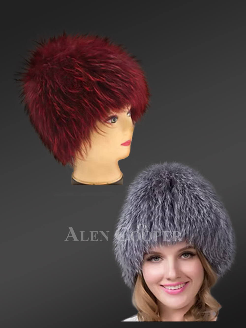 Womens Knit Fox Fur Beret – Looks Stunning with Its Unique Texture