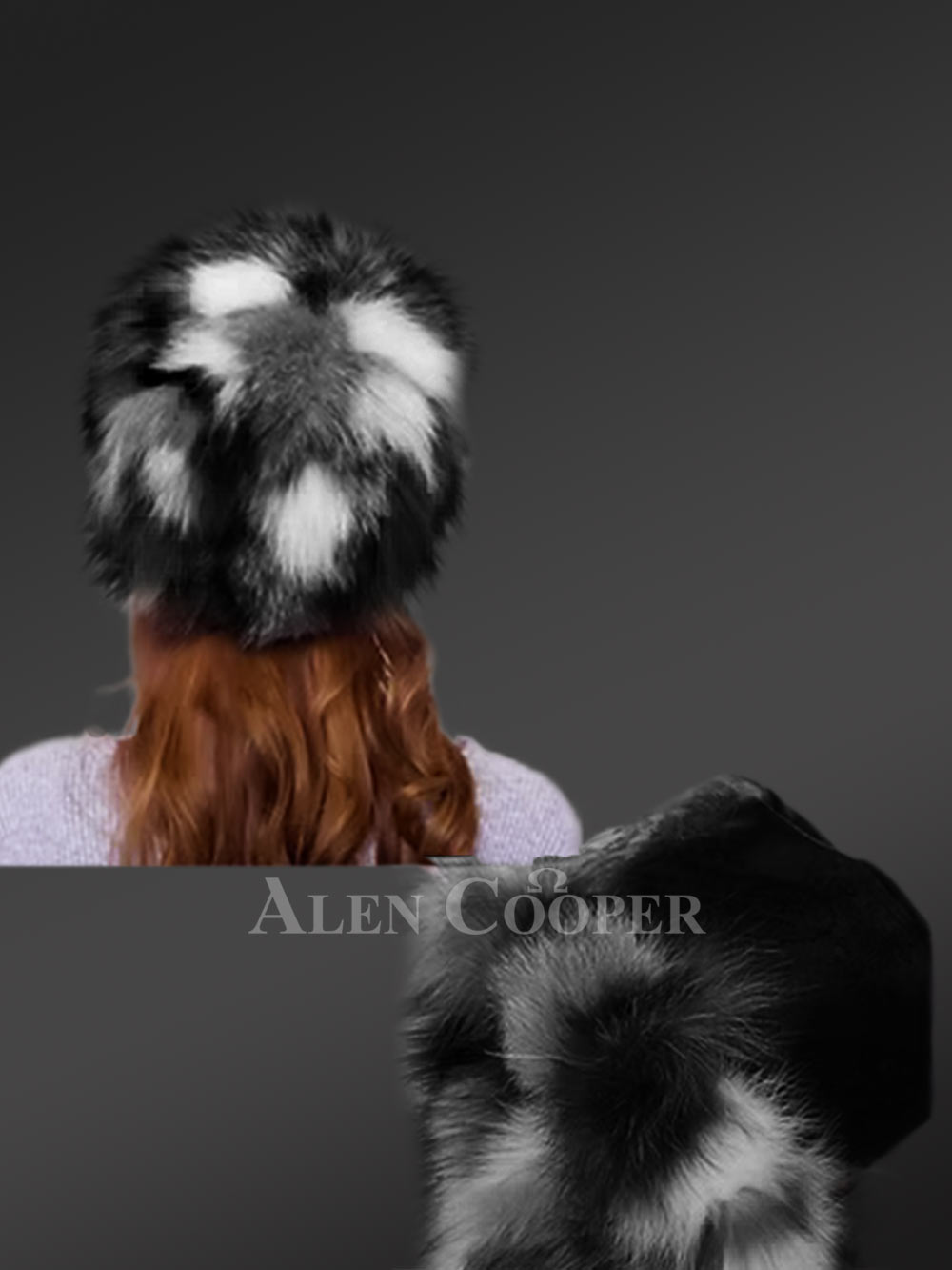 Womens Multicolor Fox Fur Beanie Hat - A Vibrant Winter Style Statement - Image 4