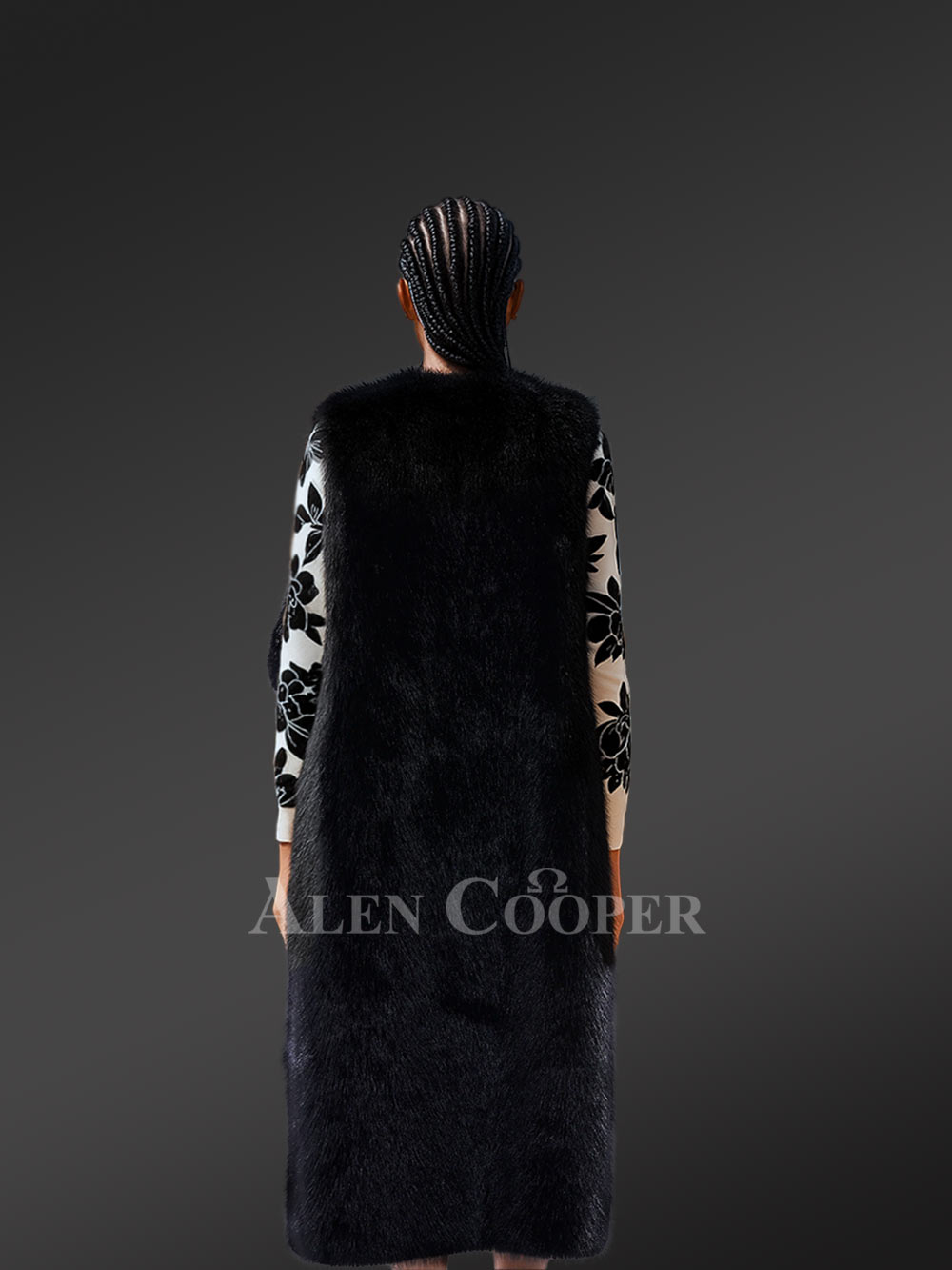 Womens Rabbit Fur Long Vest for Effortless Elegance with Timeless Luxury - Image 7