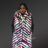 Women’s multi color Fox Hooded Vest in A drop Style
