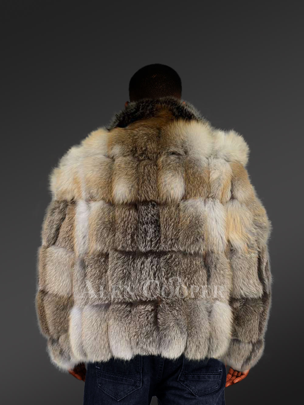 Men’s Luxurious Golden Island Fox Jacket (2)