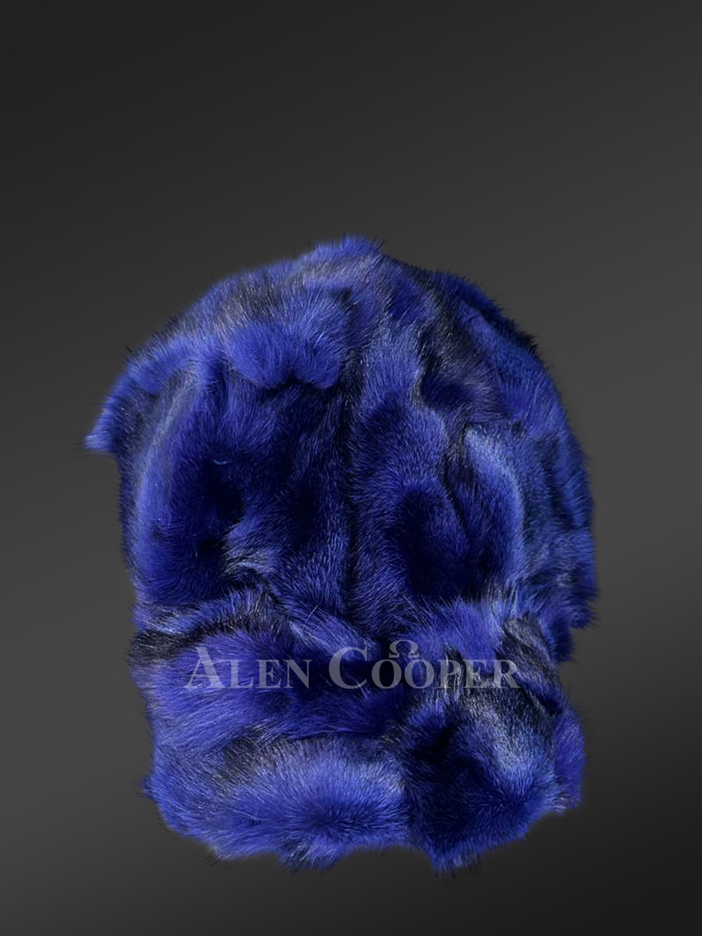 Men’s Navy Blue Fox Fur Base Ball hat (1)