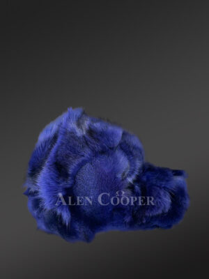 Men’s Navy Blue Fox Fur Base Ball hat (3)