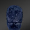 Mens Navy Blue Rabbit Fur Baseball Hat (1)