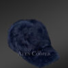Mens Navy Blue Rabbit Fur Baseball Hat (4)