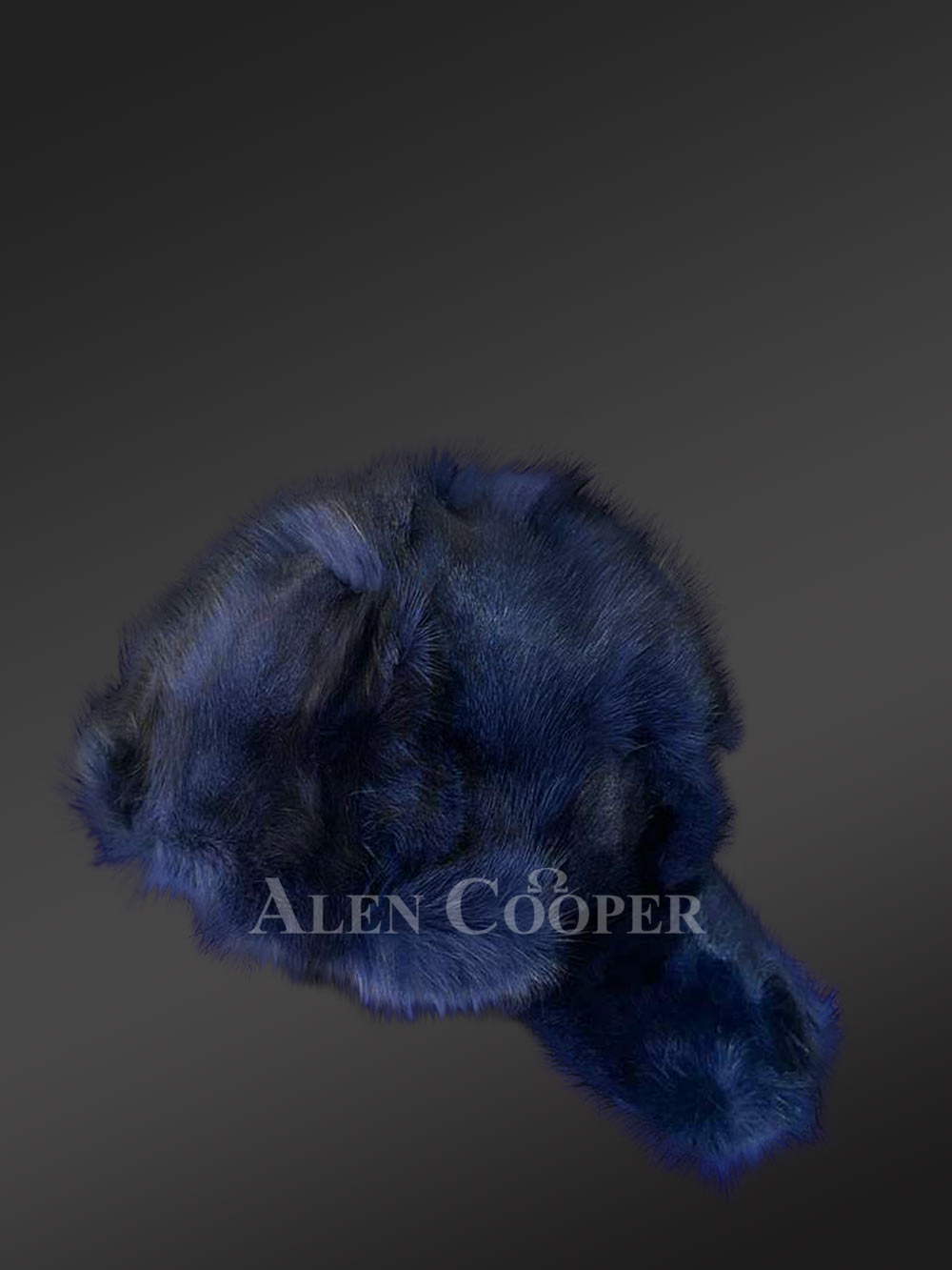Navy Men’s Baseball Hat in Fox Fur - Image 2
