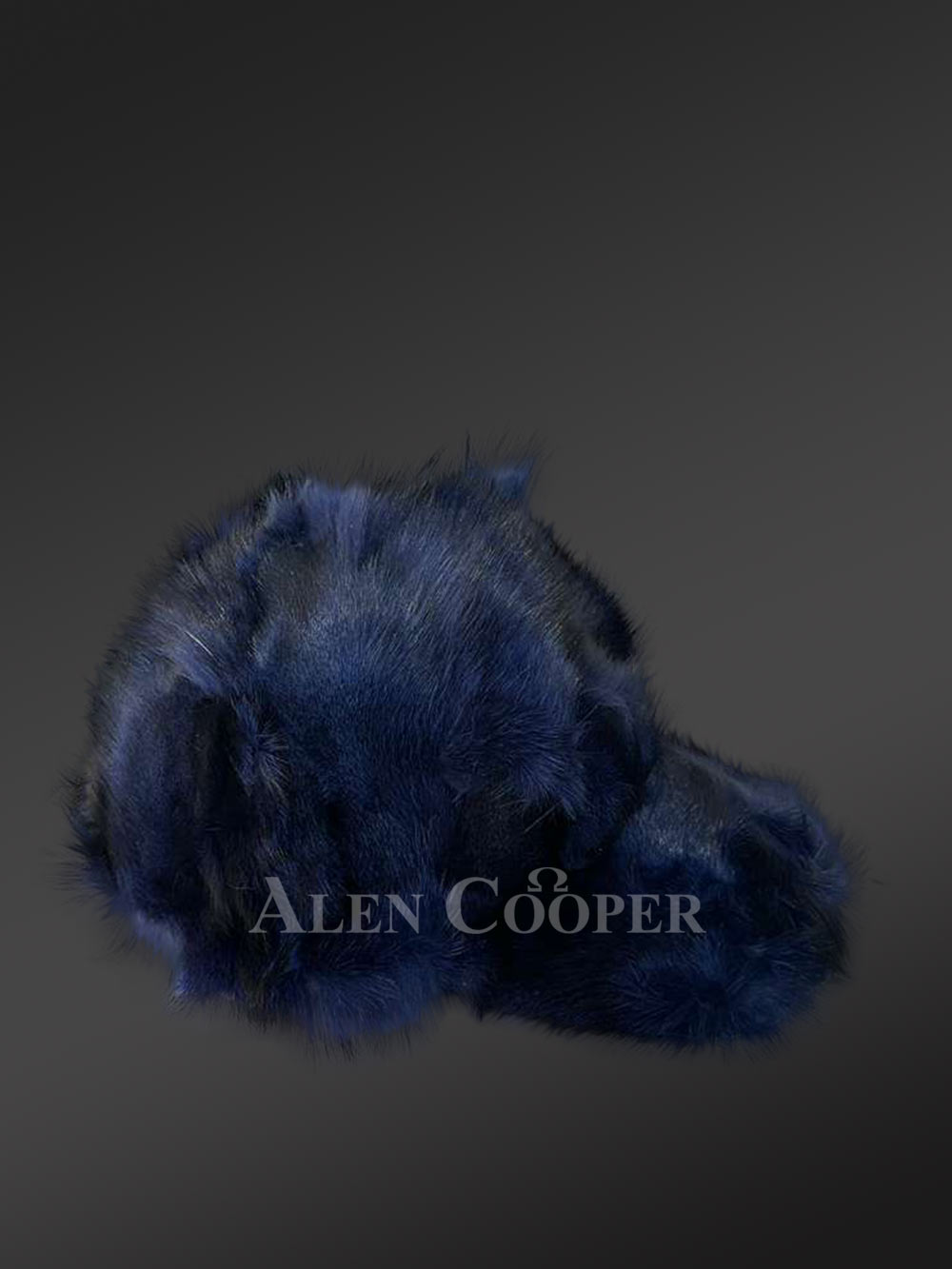 Navy Men’s Baseball Hat in Fox Fur
