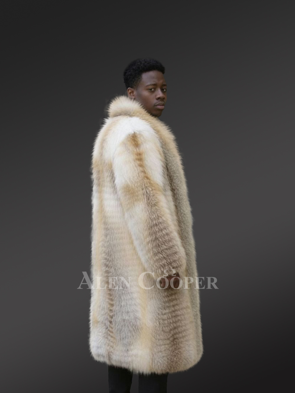 Mens Golden Island Fox Fur Stroller Coat– Luxury Meets Performance - Image 3