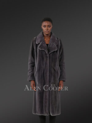 Women’s Full Length Bkue Iris Mink Coat
